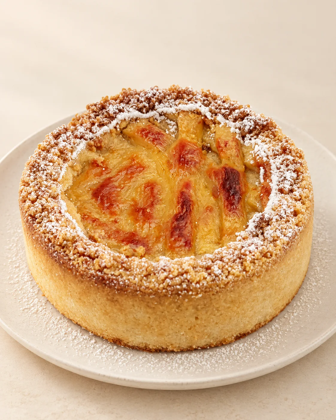 Runder goldbrauner Kuchen